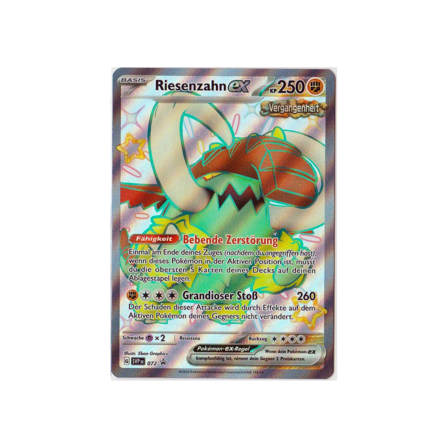 Shiny Riesenzahn ex SVPDE 072 Promo Karte