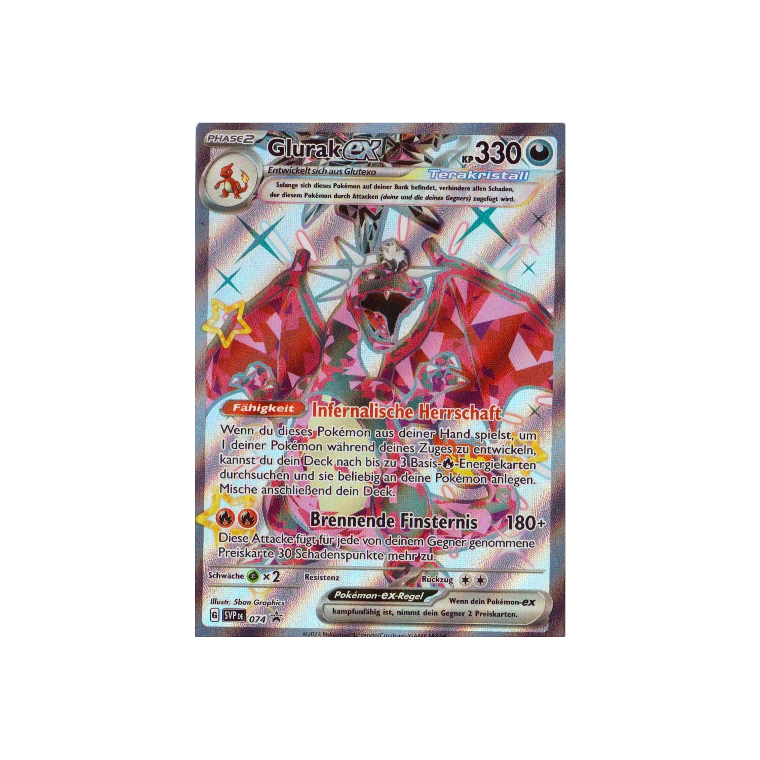 shiny Glurak ex SVPDE 074 Promo Charizard