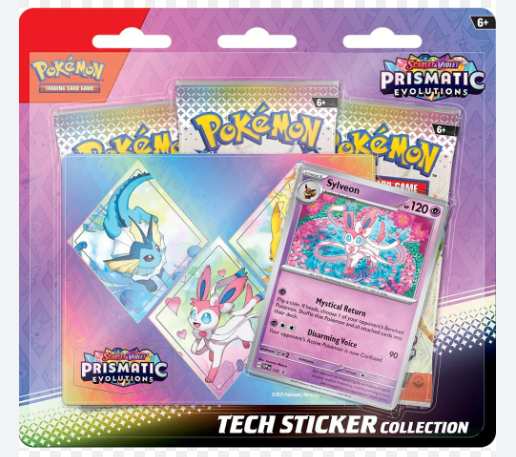 Prismatic Evolutions Tech Sticker Collection 3er Blister EN