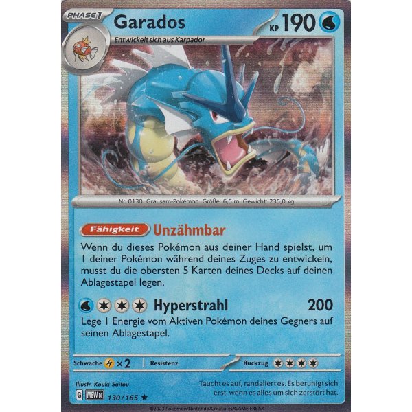 garados 130/165 151 Pokemon