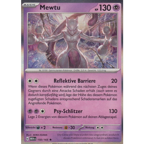 Mewtu 150/165 Holo 151