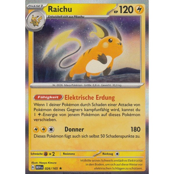 Raichu Holo 151 Pokemon