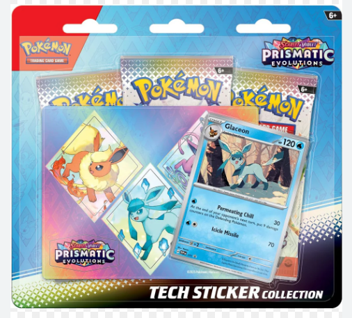 Prismatic Evolutions Tech Sticker Collection 3er Blister EN