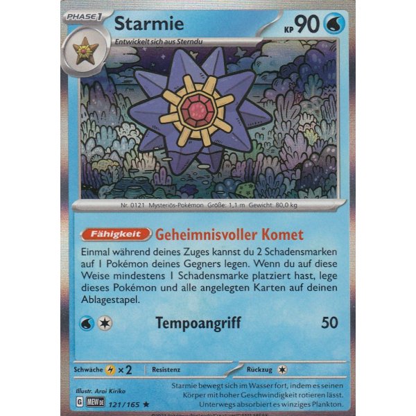 Starmie 121/165 Holo 151 pokemon