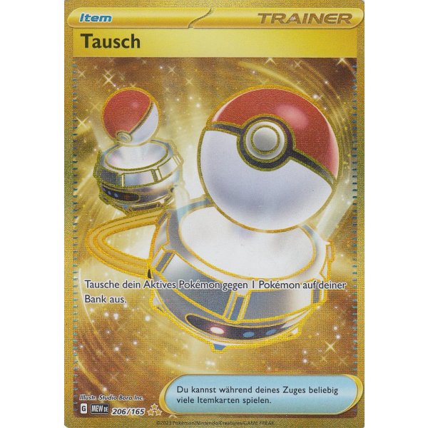 gold switch pokemon card 206/165 Tausch Goldkarte 206/165 MEW aus dem Set 151 günstig online bestellen! – Kartenbasis