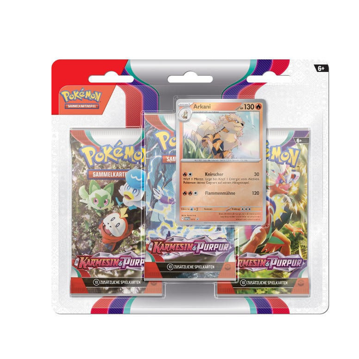 Pokemon Karmesin & Purpur 3 Pack Blister Arkani