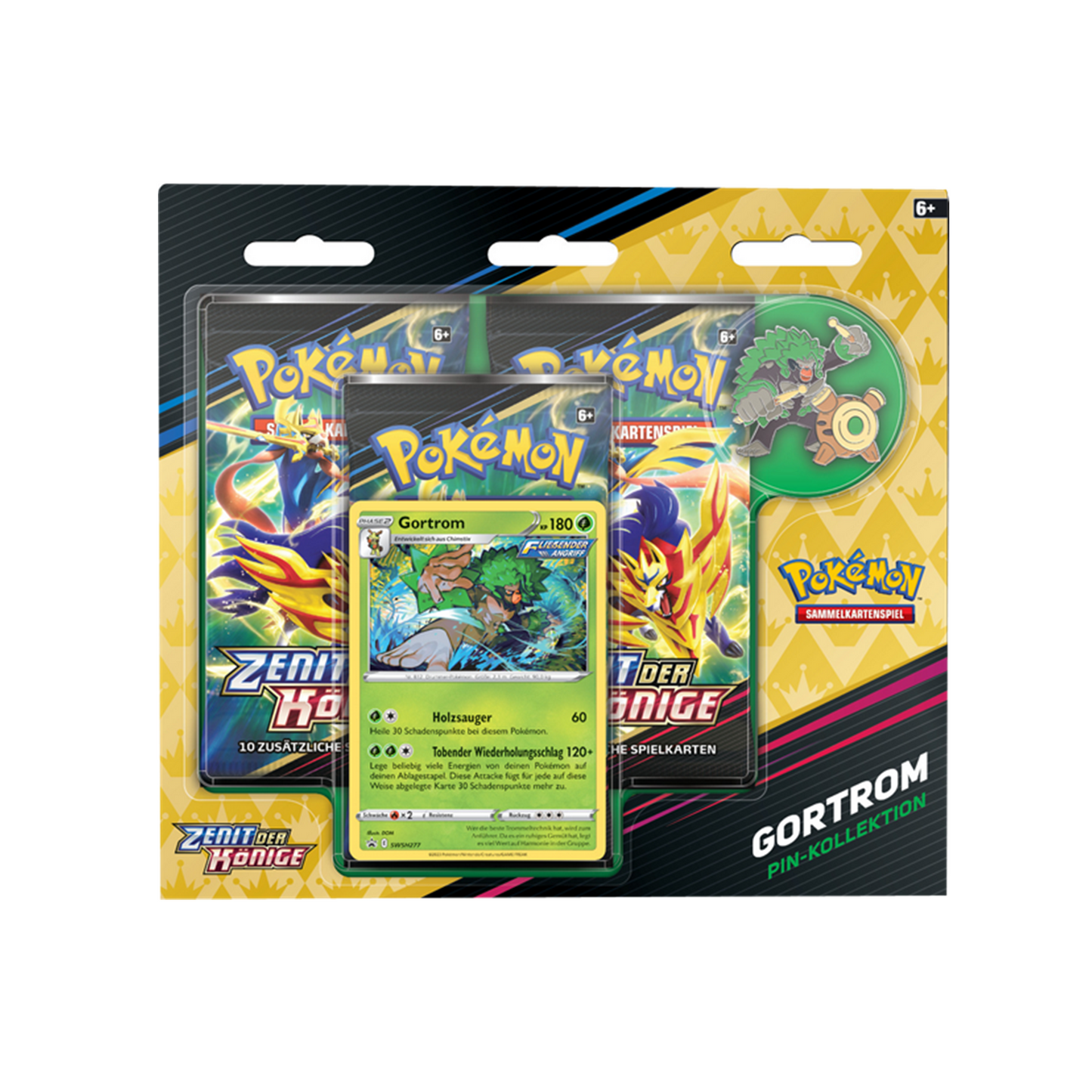 Pokemon Zenit der Könige 3 Pack Blister gortrom